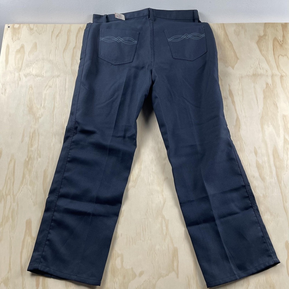Vintage Woolworth Pants Mens 37x30 Navy Blue Chino‎ Straight Leg Twill Workwear